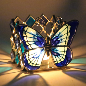 Hiệu ứng chiếu sáng cho đám cưới Ngày Valentine handmade kính bướm nến chủ vuông Đèn Lồng Phong cách trang trí hộp - Product Image 1