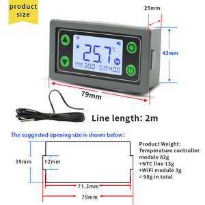 Controlador de temperatura con aplicación WIFI remota de 30A, pantalla digital, controlador de temperatura inteligente COMPLETAMENTE AUTOMÁTICO CON SONDA DE XY-SA30 - Product Image 6