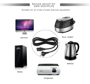 Dây Cáp Nguồn AC C13 Phích Cắm 3 Chân Bằng Đồng Giá Tốt Cho Máy Vi Tính Máy Tính Xách Tay Màn Hình Máy Tính - Product Image 5