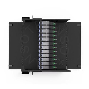 Panel de conexión de fibra óptica de alta densidad de empalme 3RU serie FM 12X casetes cargados Fusible 4G/3G/5G 24 Core FTTH SC FC - Product Image 4