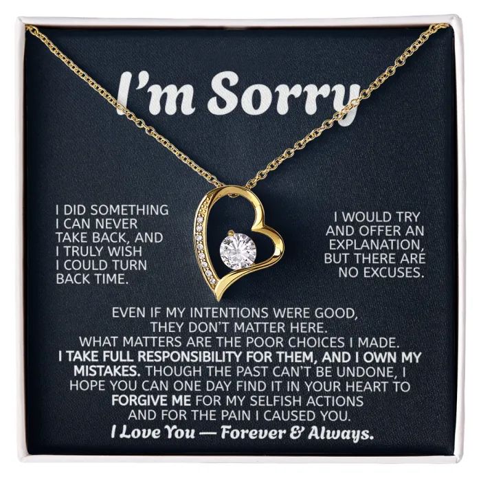 Card + Gold Necklace Black box
