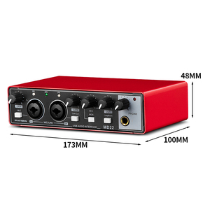 Professional 2 Channel USB Professional Studio Sound Card Recording 24 Bit 192Khz <strong>Audio</strong> Interface for Live Streaming - Product Image 4