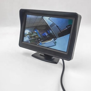 Mini Monitor de escritorio para coche, pantalla de TFT-LCD de 4,3 pulgadas, 2 AV, sistema de entrada de vídeo, visión trasera, imagen inversa, amplio voltaje de 9V-35V - Product Image 5
