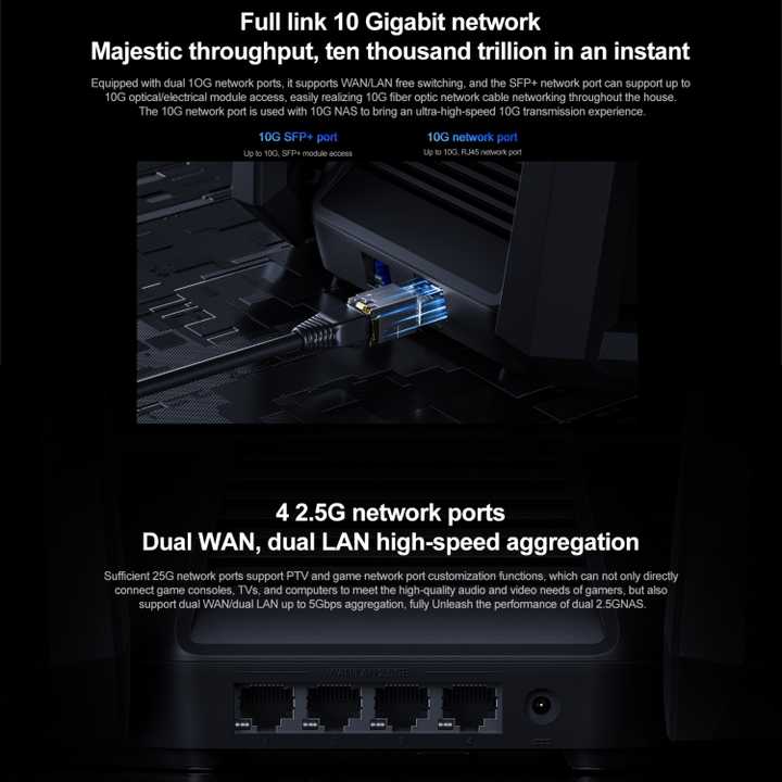 Original Xiaomi WiFi Router 10 Gigabit Tri-Band Wireless Mesh Network Game Acceleration Repeater