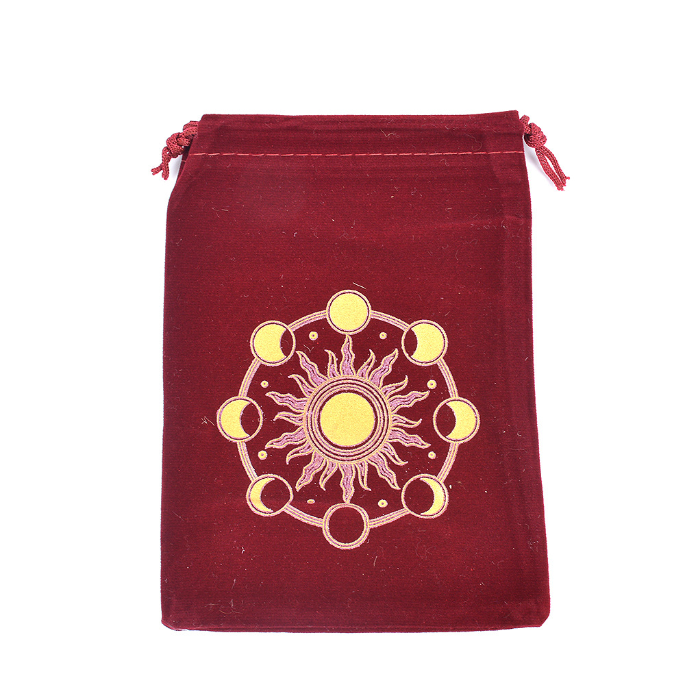 Tarot en flanelle rouge vin 4-1318cm