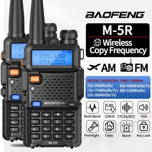 Baofeng UV-5RX WAKI TOKI M-5R Radio multibanda 1800mAh Type-C ricarica Wireless VHF Radio marina 10W potenza di uscita 5km - Product Image 1