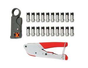 Crimping <strong>Tool</strong> Set /Compression <strong>Tool</strong> <strong>Kit</strong> and Cable Stripper for RG59 RG6 - Product Image 5