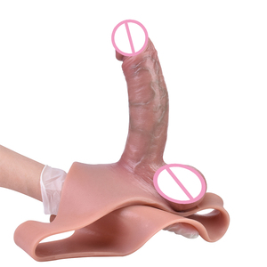 シリコン素材の男性用エクステンションペニスパンツ用ディルドのリアルな中空ストラップ - Product Image 2