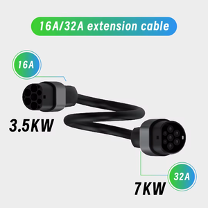 32A 480V 3เฟส Type2กับสายชาร์จ2 EV 5เมตรสายชาร์จ TPU โหมด3 EV