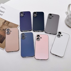 New Arrival AG Case With Electroplate Glossy Edge and Matte Edge Frosted Phone <strong>Cover</strong> for IPhones 15 Pro Max - Product Image 1
