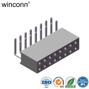 Jing 2.54mm 1x40pin Round Female Socket <strong>Pin</strong> <strong>Header</strong> <strong>s</strong> Right Angle DIP Dual Insulator Board Stacking Female <strong>Header</strong> - Product Image 2