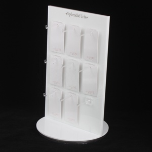 Espositore rotante in acrilico personalizzato per collezione di gioielli-ganci a doppia faccia per portachiavi e altro - Product Image 1