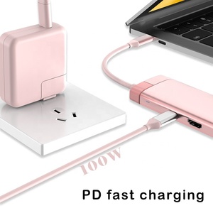 Modischer 5-in-1 Type-C-Hub HDTV USB 3.0 Stromlieferungsschnittstelle Adapter Multiport Usb c Hub Docking Station für C-Geräte
