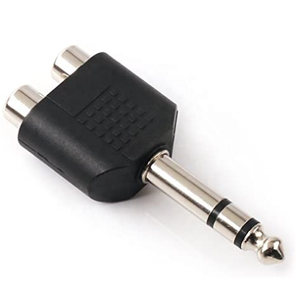 1/4 Inch 6.35mm Male to 2 <strong>RCA</strong> Female Audio Heads, 1/4 Inch 6.35mm M One-Two <strong>RCA</strong> F Stereo Interconnect Audio Adapter, (6.35 - Product Image 5