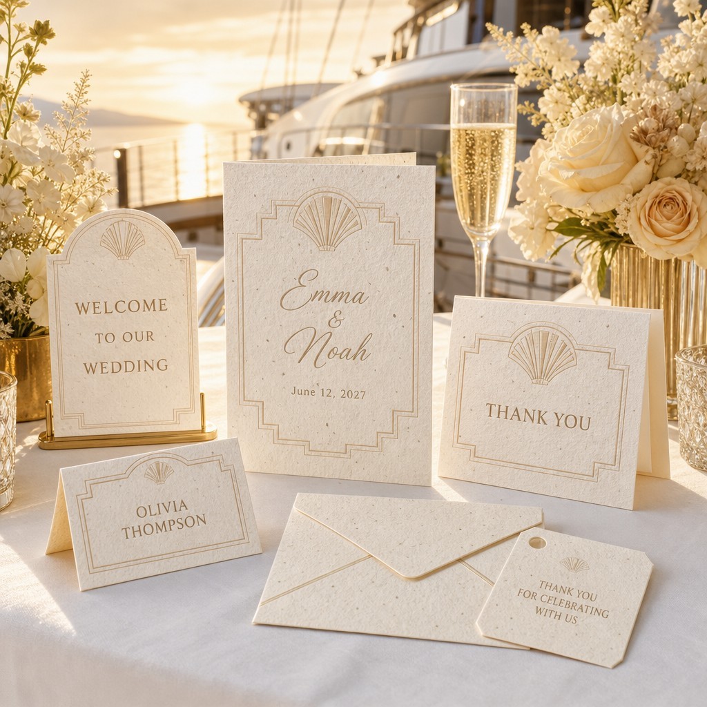Kit de mariage sur yacht Art Déco