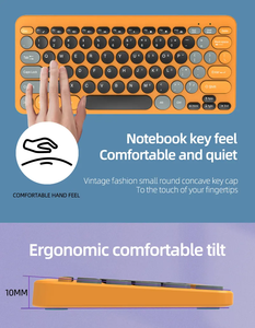 Diseño compacto ergonómico multicolor Receptor USB ultrasilencioso de 2,4 GHz Combinación de teclado y mouse inalámbricos ultrafinos - Product Image 6