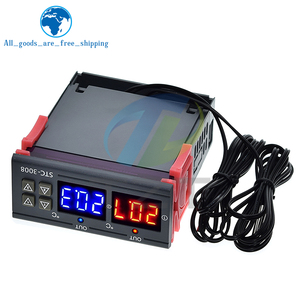 TZT-Controlador de temperatura digital dual para el hogar, termostato de dos salidas de relé, con sonda, 12V, 24V, 220V - Product Image 4