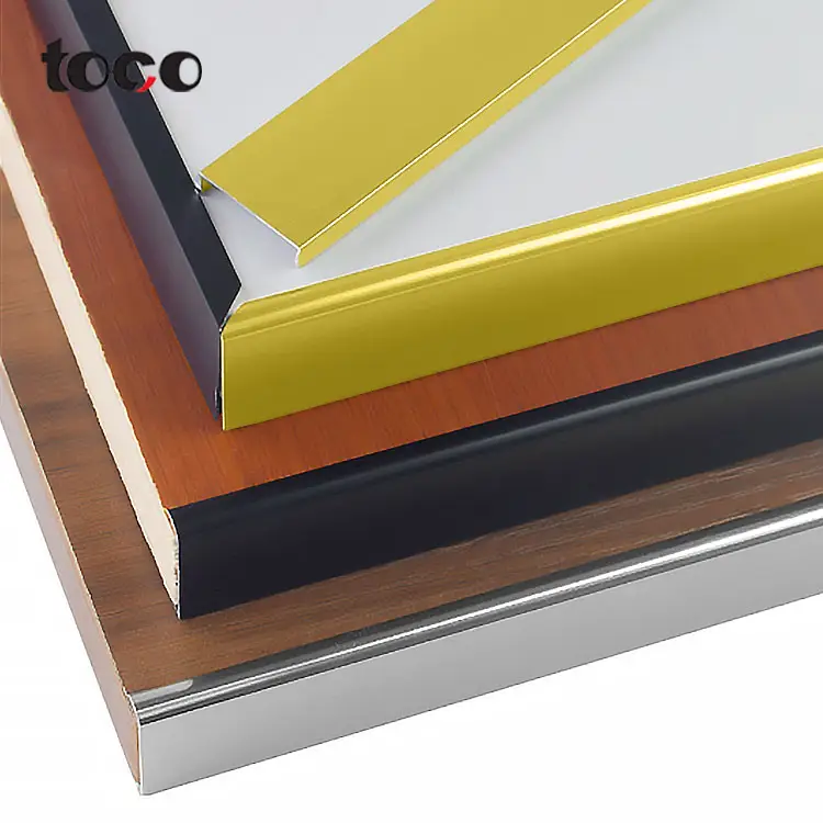 Showtoco — profil en Aluminium, moulage de couleur unie, bande de garniture de bord de meubles en forme de U