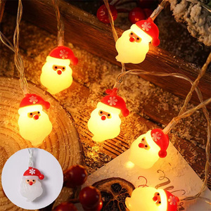 Noel Santa LED kardan adam pil bakır ev dekorasyon 3m ev noel bahçe Yard dekor Santa Santa kardan adam dize ışık