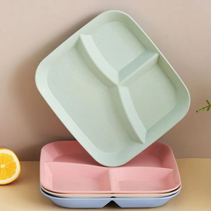 Trọng Lượng Giảm Cân Bữa Ăn Tấm Tấm Thực Phẩm Khay Hình Chữ Nhật Tá<span class=keywords><strong>i</strong></span> Sử Dụng Nhà Bếp Bộ Đồ Ăn Vuông Bữa Ăn Tố<span class=keywords><strong>i</strong></span> Tấm Vớ<span class=keywords><strong>i</strong></span> 3 Ngăn - Product Image 2