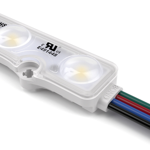 โมดูล LED RGB 3ไฟ12V โมดูลแสงหลากสีแปรผันพร้อมแหล่งกำเนิดแสงด้านข้างของเลนส์0.72W กล่องไฟสัญญาณส่องสว่าง - Product Image 4