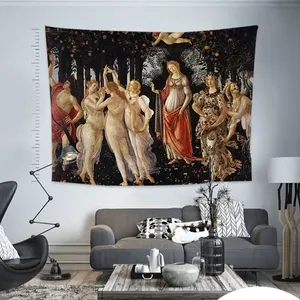 Sandro Botticelli Primavera Tapestry Fabric Textile Master Piece Medieval <strong>Fresco</strong> Bohemia Wall Hanging Home Decor Kunst - Product Image 2