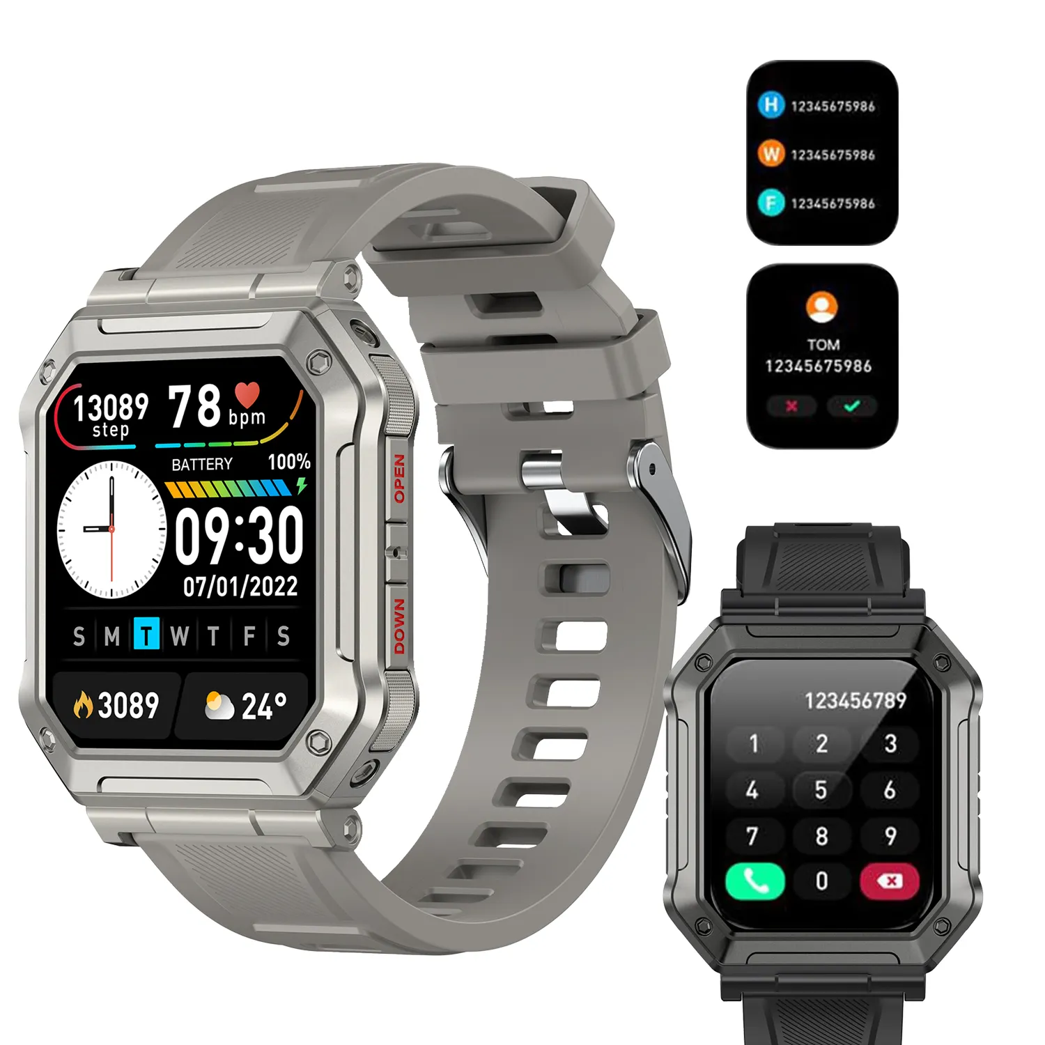 Akıllı saat serisi erkekler kadınlar Iphone Apple Smartwatch için akıllı Bluetooth saat çağrı spor spor bilezik