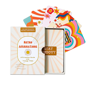Manufacture OEM Positive Affirmation Cards With Paper Boxes Memory Card Game Flash Card Printing Services