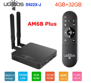 UGOOS AM6B Plus TV BOX From AM6 Plus Amlogic S922X-J <strong>Android</strong> 9.0 DDR4 4GB RAM 32GB WiFi 6 1000M B T5.0 OTT 4K TV BOX