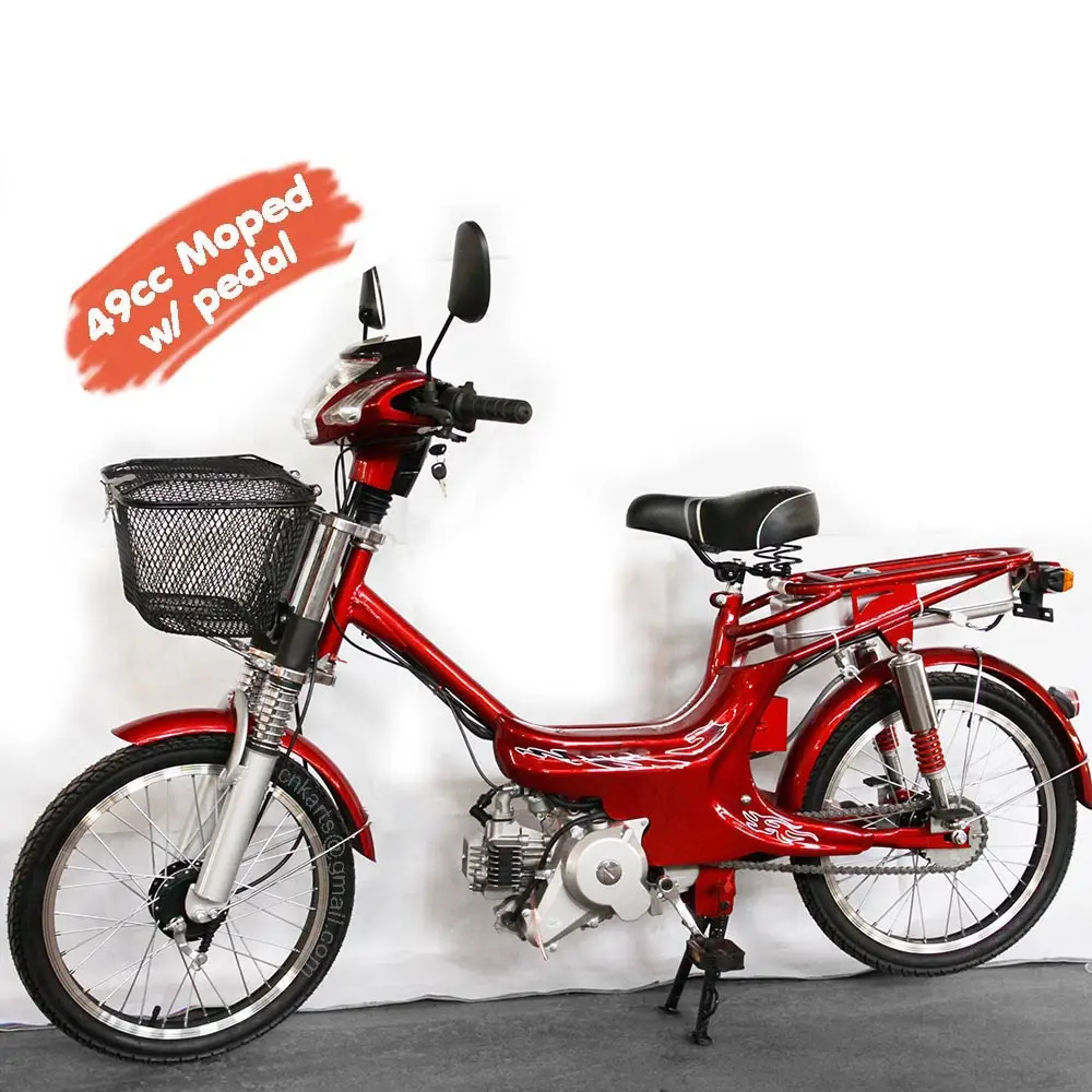 Bicicleta motorizada a gás com 49cc, motor 20 polegadas 22 polegadas 24 polegadas com pedal