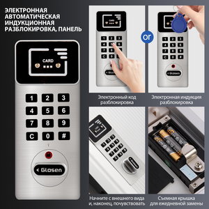 Цифровой Сейф Glosen для ключей, сейф для ключей, умный шкаф для хранения ключей
