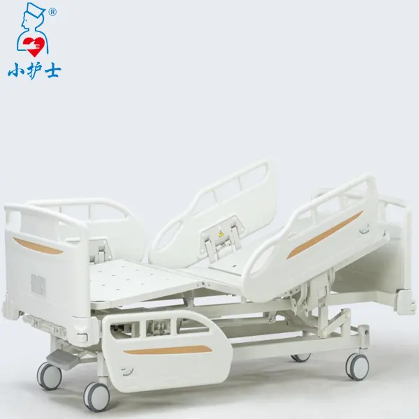 A-1調節可能な病院用ベッド背もたれ3クランク手動病院用ベッドポータブル手動医療用ベッド
