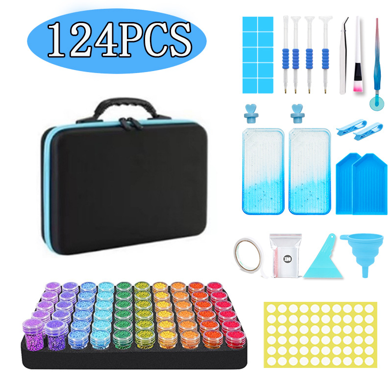 Gradient Blue 124 PCS Blue Zipper