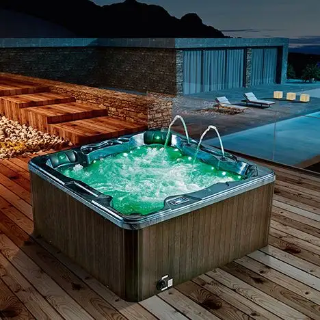 Monalisa Spa Tubs Pools Acrylic Whirlpool Bathtubs Hydromassage Bathtub Villa Massage Square Modern Person Outdoor Jets 5-6