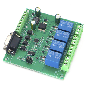 DC 7-24V Power Supply Four Channel <strong>Relay</strong> <strong>Module</strong> 8Bit MCU MAX3232 RS232/TTL UART Support Modbus RTU 4 Way <strong>Input</strong> 4 Way <strong>Output</strong>