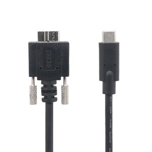 USB 3.0 tip C erkek mikro B erkek şarj ve sabit disk kamera ve barkod tarayıcı için vidalı bağlantı ile veri aktarım kablosu - Product Image 4