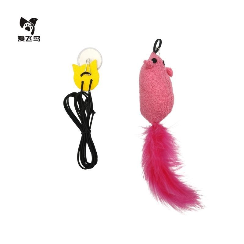 Souris grinçante à suspendre - Rose