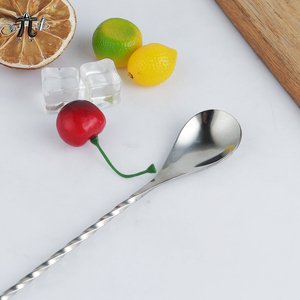 Tái Sử Dụng Thép Không Gỉ Thanh Muỗng Cho Cocktail Trộn Và Khuấy Cấp Thực Phẩm 304 Chất Liệu Thân Thiện Với Môi Thiết Kế - Product Image 5