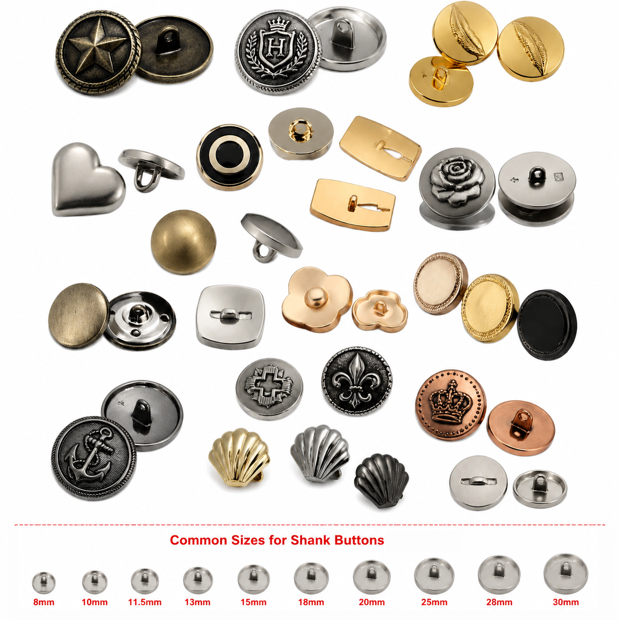custom Shank Buttons