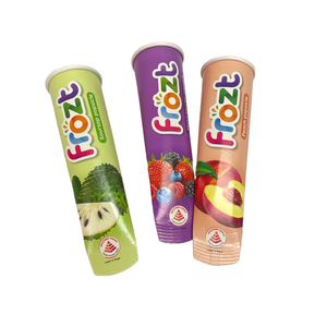 Dondurma için ambalaj buz Lolly tüp kağıt ambalaj/sıkmak fincan Calippo tüp