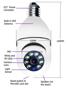 2022 Most Popular V380 App Remote Control E27 Bulb Camera 1080P with Two-ways Voice/night Vision 100% Good Comments - Product Image 3
