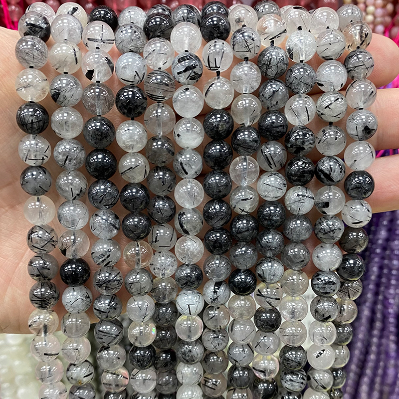22 Black Rutilated Quartz A+