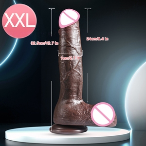 22-32,5 cm Masturbation Große schwarze Dildos Sexspielzeug für Frauen Lebensechte flüssige Silikon Riesige <span class=keywords><strong>Dildo</strong></span> XxL - Product Image 1