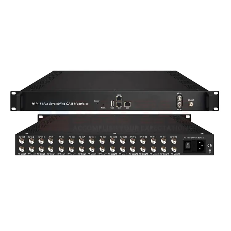 Digitale Tv Headend 16 In 1 Ip Qam Scrambler Mux-Scrambling Qam Modulator