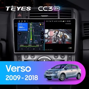 TEYES CC3 2K，适用于丰田Verso R20 2009-2018多媒体视频播放器导航立体声全球定位系统2din汽车安卓收音机Dvd播放器 - Product Image 2