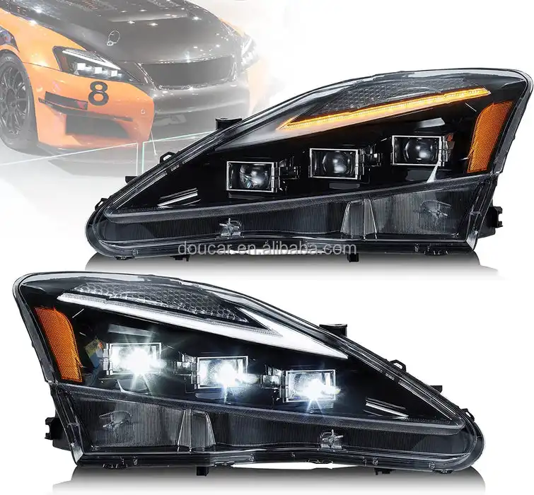 مصابيح أمامية DOUCAR Lexus DRL من المصنع مصابيح أمامية لـ IS200 بالجملة صانعة أمامية Led