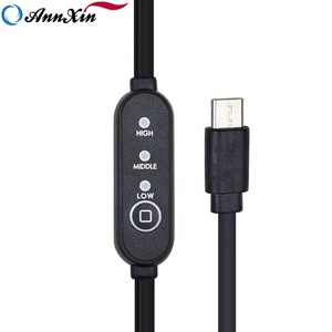 Cable de interruptor de encendido/apagado Usb C, Control de temperatura ajustable de bajo precio, Cable de Control de 3 velocidades, 5V