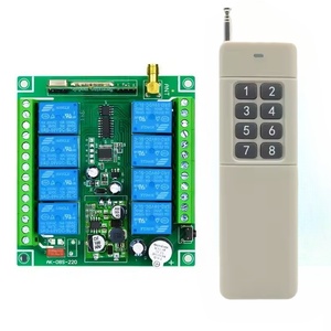 DC12V ตัวรับสัญญาณวิทยุไร้สาย8ช่องสัญญาณผลิตจากโลหะ ABS 433MHz สำหรับการเรียนรู้อัจฉริยะประตูโรงรถ - Product Image 3