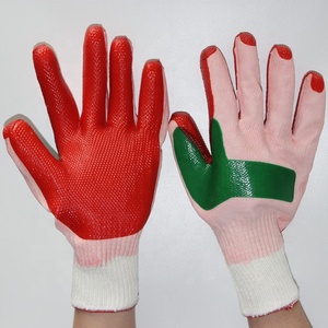 Suncend EN388 Polycotton astar kaplı kauçuk Palm güvenlik iş endüstriyel eldiven