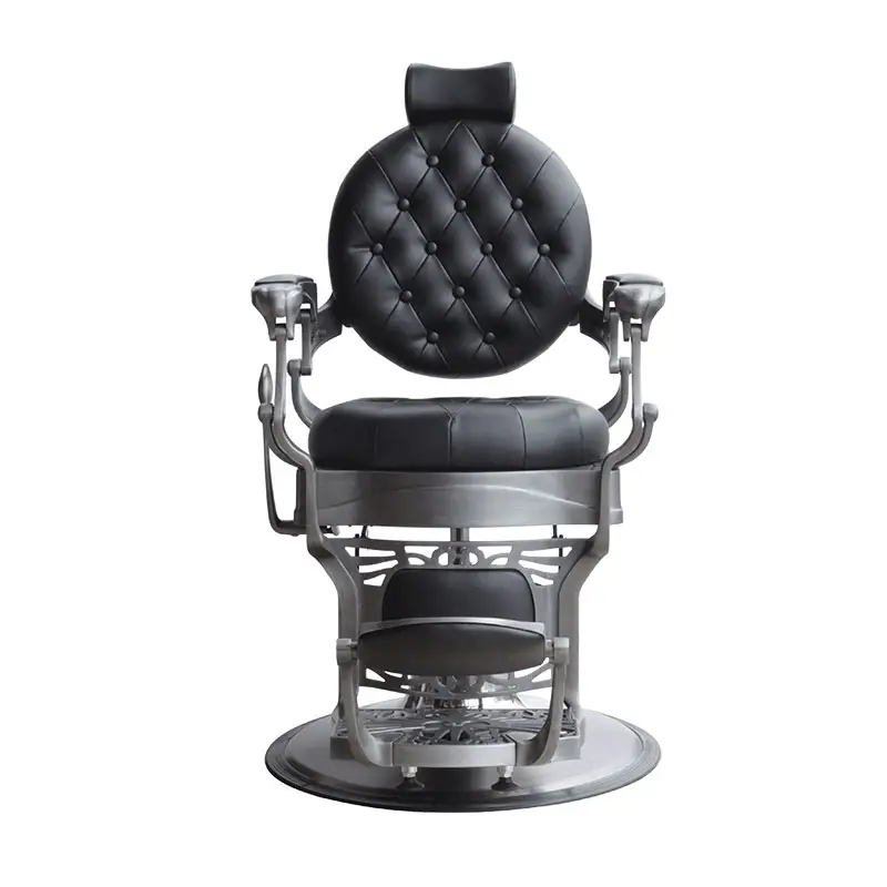 Atacado Salon Furniture Fornecedor Modern Black Barbeiro Cadeiras Barbearia Cadeira Cabeleireiro Para Homens